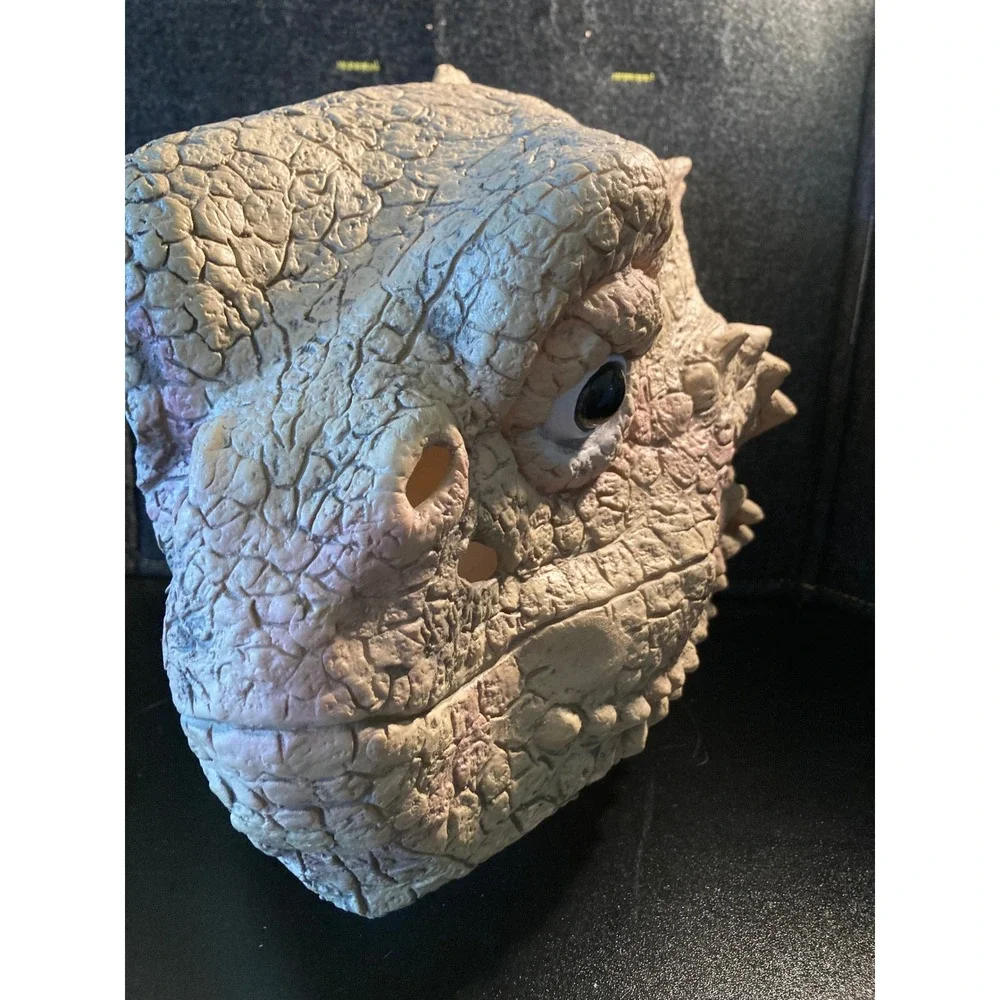 Bearded Dragon Lizard Latex Mask Realistic Reptile Full Head Costume Tan Cosplay